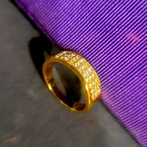 SIZE 7.5 ETERNITY CZ GP UNISEX RING CLASSIC  #m14
